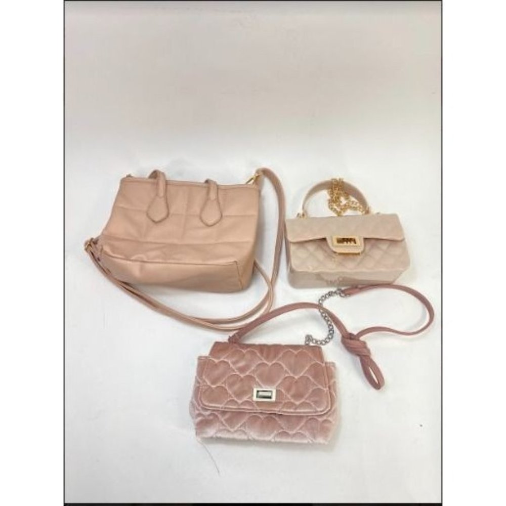 Lot of 3 Women's Pink Crossbody Purse Bags